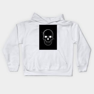 Black Skull Drawing Kids Hoodie